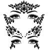 BBTO 2 Pcs Gemmes de Corps dHalloween Autocollant de Visage en Strass Scintillants Autocollant de Yeux en Cristal Bijoux de 