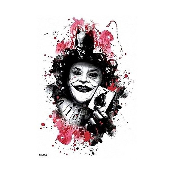 Tatouage temporaire Batman - Motif Joker - Multicolore - Pour corps - th154