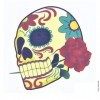 Lot de 2 Tatouage Temporaire Femme Tête de Mort Mexicaine Kiss Tatouage Éphémère Tête de Mort Mexicaine Kiss pour Femme- AVAS