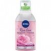 NIVEA Skin Breathe Démaquillant Biphase Micellaire Eau de Rose 400 ml, nettoyant visage tonifiant et purifiant, démaquillant 