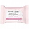 Diadermine - Lingettes Démaquillantes Nettoyantes Hydratantes - Nettoyant Visage - Peaux sèches et sensibles - Haute Toléranc...