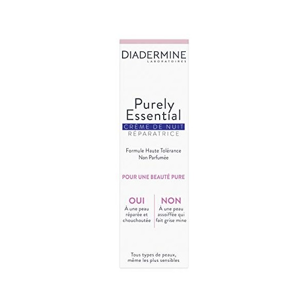 Diadermine Crème de nuit réparatrice - Purely Essential - Le tube de 40 ml Crème Jour et Nuit