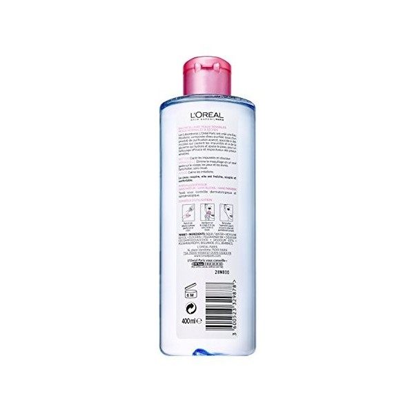 LOréal Paris - Eau Micellaire - Peaux Sèches et Sensibles - 400 mL