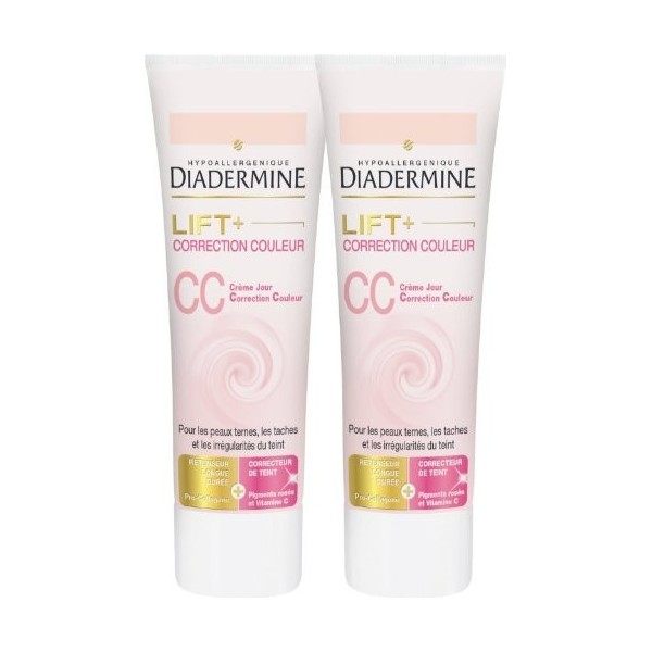 Diadermine Lift+ CC Crème Jour Flacon de 50 ml - Lot de 2