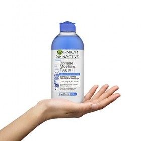 Garnier Skin Active - Eau Micellaire Biphase Tout-En-1 - Bleuet - Peaux Sensibles - 400 mL