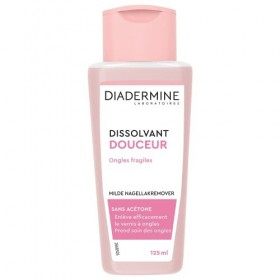 Diadermine - Dissolvant Douceur - Ongles Fragiles - Sans Acétone - Formule Douce et Efficace - Prend Soin des Ongles - Boutei...