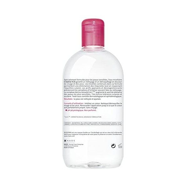 Bioderma Créaline H2O LEau Micellaire Originale 500 ml