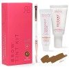 Renata Beauty Kit de Teinture pour Sourcils – Kit de Coloration des Sourcil Avec Couleur, Crème Oxydante et Brosse – Effet Lo