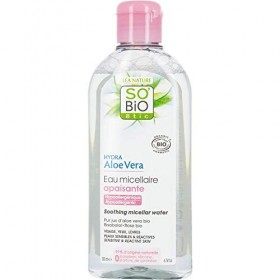 SOBIO ÉTIC Eau Micellaire Apaisante Hypoallergénique Peaux Sensibles/Réactives Hydra Aloe Vera 200 ml
