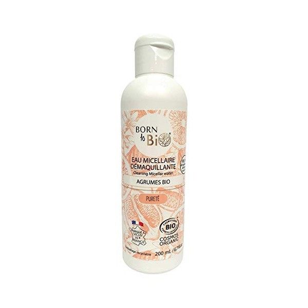 BORN TO BIO Eau Micellaire Démaquillante Miel Calendula, Bio Certifié Ecocert, Miel, 200 ml