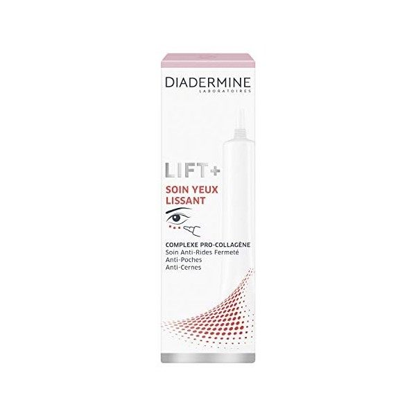 Diadermine - Lift+ - Soin Yeux Lissant – Format 15 ml Crème Jour et Nuit