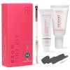 Renata Beauty Kit de Teinture pour Sourcils – Kit de Coloration des Sourcil Avec Couleur, Crème Oxydante et Brosse – Effet Lo