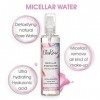 ClaRose - Eau micellaire enrichie en acide hyaluronique et en eau de rose vegan 100 % naturelle, 150 ml lot de 2 