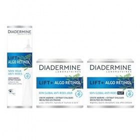 Diadermine - Routine Visage Lift + Algo Retinol : Crème Visage Soin de Jour Anti-Rides + Crème Visage Soin de Nuit Anti-Rides