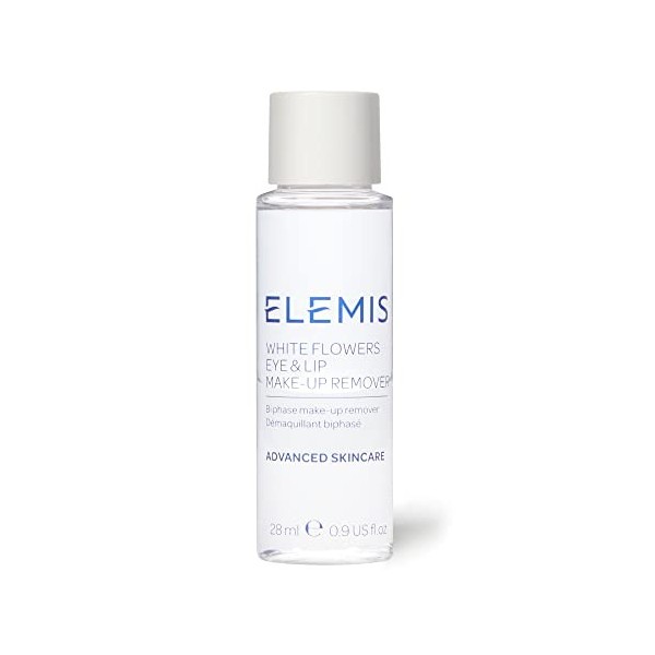 ELEMIS Démaquillant pour les yeux et les lèvres aux fleurs blanches, démaquillant pour les yeux biphasé, 28 ml