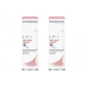 Diadermine - Lift+ - Soin Yeux Lissant - 15 ml - Lot de 2 Crème Jour et Nuit