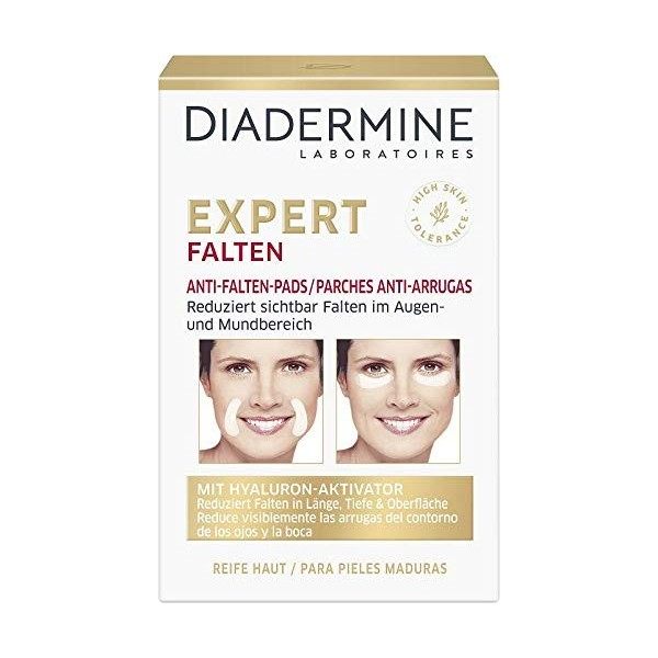 Diadermine Lot De 12 Patchs Anti-Rides Avec Activateur Hyaluronique , Unité Lot 1 Crème Jour et Nuit