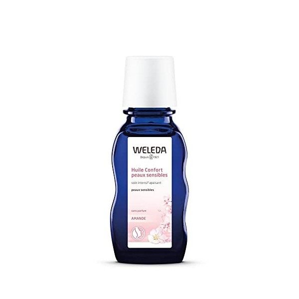 WELEDA - Huile Confort Peaux Sensibles - Peaux Sèches, Réactives, Atopiques - Nettoie et Démaquille - Flacon 50 ml