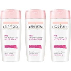 Diadermine - Lait Démaquillant Visage - Hydratant - 200 ml - Lot de 3