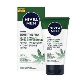 NIVEA MEN Crème hydratante visage ultra-apaisante Sensitive Pro 1 x 75 ml , Crème visage à l’Huile de Chanvre Bio, Soin homm ...