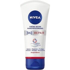 NIVEA Crème mains 3 en 1 Repair Peaux Très Sèches & Rugueuses 1 x 75 ml , soin hydratant mains formule riche et non grasse, 