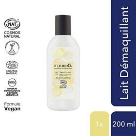 FLORENA Lait Démaquillant à l’Huile d’Angélique et au Jasmin Fermentés 1 x 200 ml , démaquillant visage douceur, nettoyant v