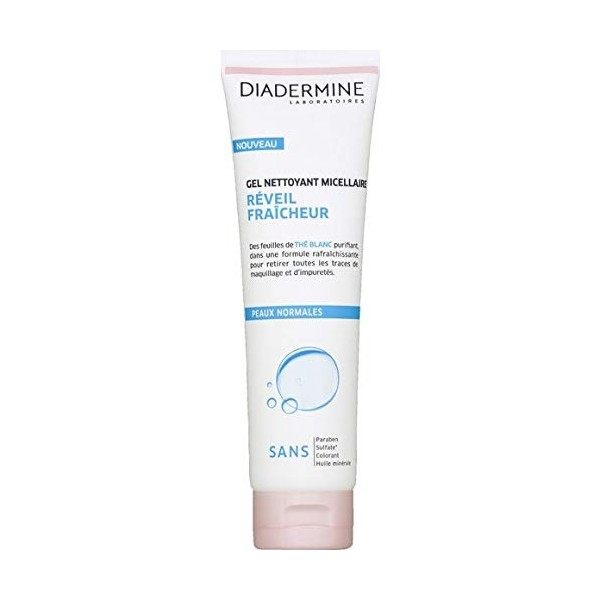 Diadermine Gel nettoyant micellaire réveil fraîcheur - Le tube de 150 ml Crème Jour et Nuit