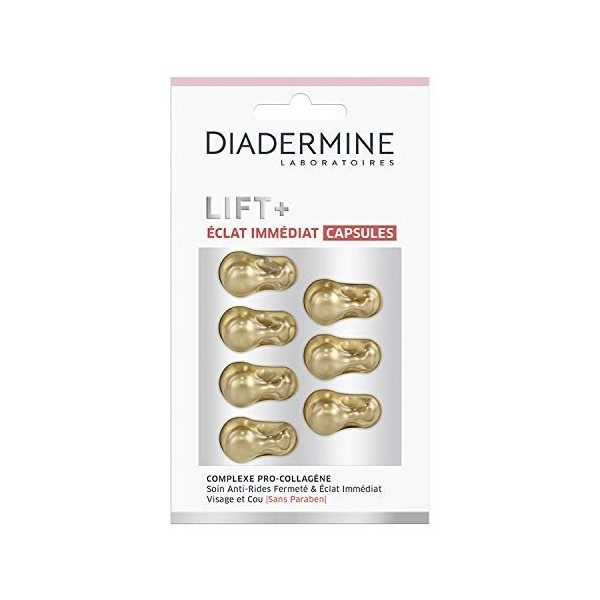 Diadermine - Lift+ - Super Lisseur - Capsules 7 Pièces Anti Rides - Lot de 2 Crème Jour et Nuit
