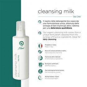 Nuvo - Lait Nettoyant Visage à la Bave d Escargot, Acide Hyaluronique, Élimine les Impuretés Sans Dessécher la Peau, Formula