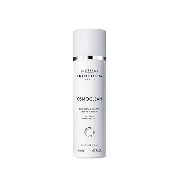 Institut Esthederm - Osmoclean - Lait Démaquillant Désensibilisant - Démaquille et Apaise les Peaux Sensibles - Flacon 200ml