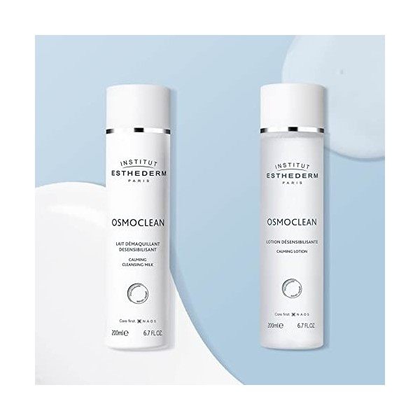 Institut Esthederm - Osmoclean - Lait Démaquillant Désensibilisant - Démaquille et Apaise les Peaux Sensibles - Flacon 200ml