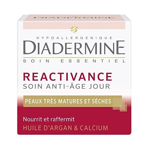 Diadermine - Réactivance - Soin Anti-Age Jour - Huile dArgan - 50 ml