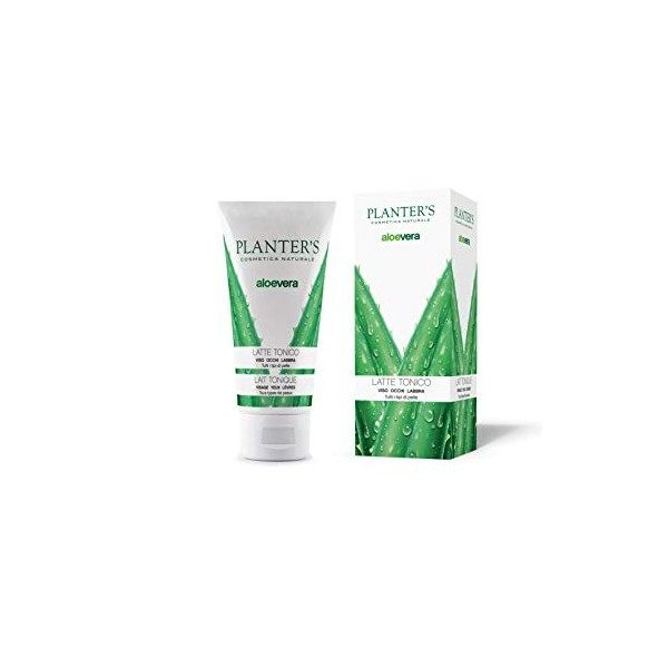 Planters Lait Tonique à lAloe Vera. Démaquillant délicat pour le visage, les yeux et les lèvres. Convient aux peaux sensibl