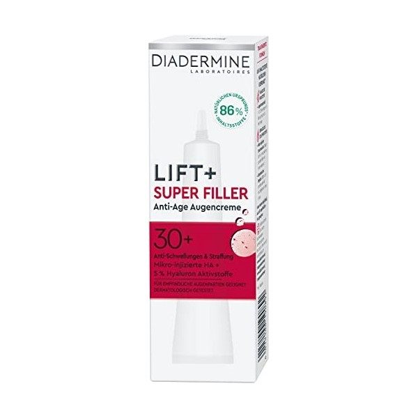 Diadermine LIFT+ Soin des yeux Super Filler Crème anti-âge pour les yeux 15 ml Crème Jour et Nuit