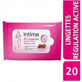 Intima - 20 Lingettes Hygiène Intime - Cranberry - Fraîcheur et anti-désagrément intime