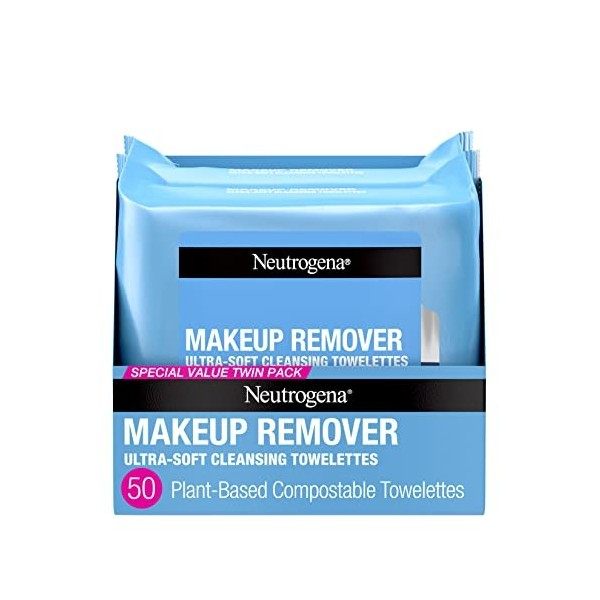 Neutrogena Makeup Remover Cleansing Towelettes, 25 Count Pack of 2 by Neutrogena