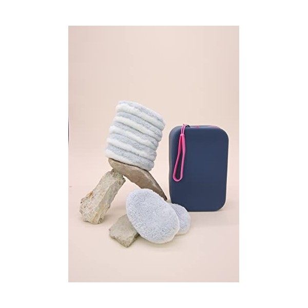 waschies Sac de beauté « Dark Blue » – Rangement parfait pour les déplacements, le maquillage, etc.