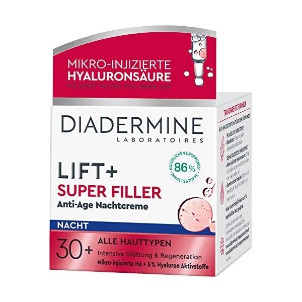 DIADERMINE Lift+ Crème de nuit Super filler - Soin anti-âge - 50 ml Crème Jour et Nuit