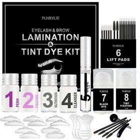 Kit de rehaussement de cils, kit de stratification de sourcils Ofanyia 4 en 1 avec kit de couleur noire kit sourcils noirs po
