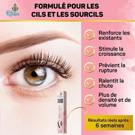 7ml SERUM BIO POUR CILS ALLONGEANTS et SERUM POUR LA REPousse RAPIDE DES SOURCILS pour un traitement fortifiant et allongeant