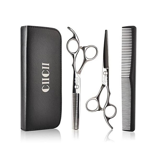 Kit Ciseaux Coiffure Professionnel, CIICII 6,5" Ciseaux de Coiffure Desepaississant - Ciseau Cheveux  Ciseaux Coiffeur Barbie