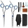 Kit Ciseaux de Coiffure ,10 Pcs de Ciseaux de Coiffure en Acier Inoxydable Ciseaux Amincissants Professionnels Coiffeur pour 