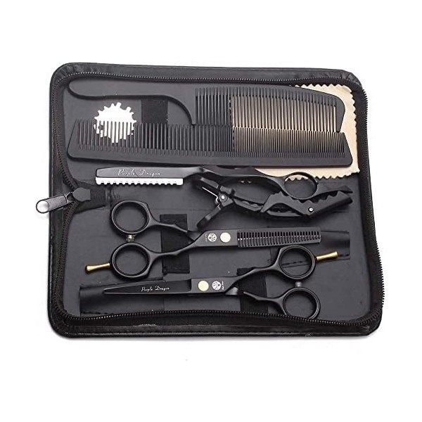 Kit de Ciseaux de Coiffure Professionnel Ciseaux Coiffure 5,5 Peigne Inox Violet Rasoir Acier Japonais Ciseaux Coiffure Desep