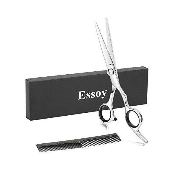 ESSOY Ciseaux de Coiffure de Cheveux Professionnels,Ciseaux Coiffure de Cheveux en Acier Inoxydable Pour Salon à Domicile, Ci