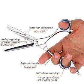 Neverland Ciseaux de coiffure Professionnel Ciseaux Cheveux Désépaissir Barber Salon de coupe de cheveux en Acier Inoxydable 