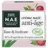 N.A.E. Crème Jour Anti-Âge Visage Huile de Pépins de Raisin Bio, Extrait dAloe Vera Bio et Acide Hyaluronique, 50ml