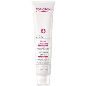 Topicrem - Cica, Crème Apaisante au Zinc et à l’Acide Hyaluronique - Apaise les Irritations Cutanées - Soin pour Peau Sensibl...