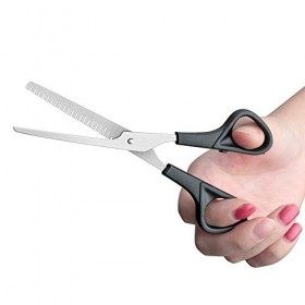 Asdirne Ciseaux à Effiler de Coiffeur, Ciseaux Désépaissir à Dents de Salon Professionnel avec Tige en Acier Inoxy de Qualité