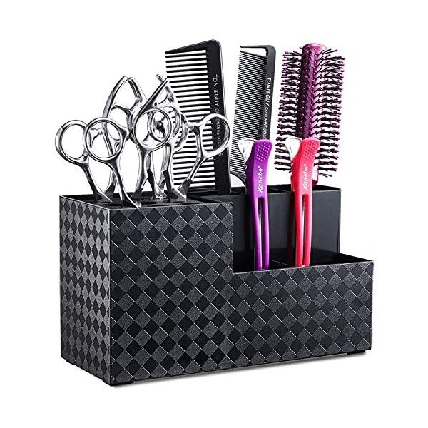 Noverlife Coiffure Porte-ciseaux Bloc de cisailles, Barbier Shop Scissor Organizer Stand, Outils de coiffure Boîte de rangeme