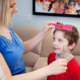 Lot de 2 Outils de Coupe de Cheveux, Couper Franges Bricolage de Coiffure Facile, Barrette de Coiffure Professionnel Cheveux 